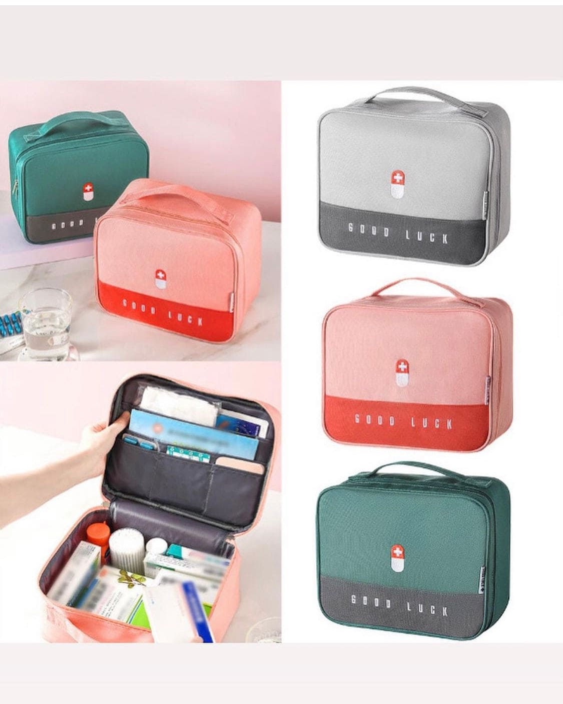 Portable First Aid Medical Kit, Travel Outdoor Camping Useful Mini Medicine Storage Bag, Camping Emergency Survival Bag, Pill Case, Good Luck Kit Portable First Aid Medical Kit, Travel Outdoor Camping Useful Mini Medicine Storage Bag, Camping Emergency Survival Bag, Pill Case, Good Luck Kit
